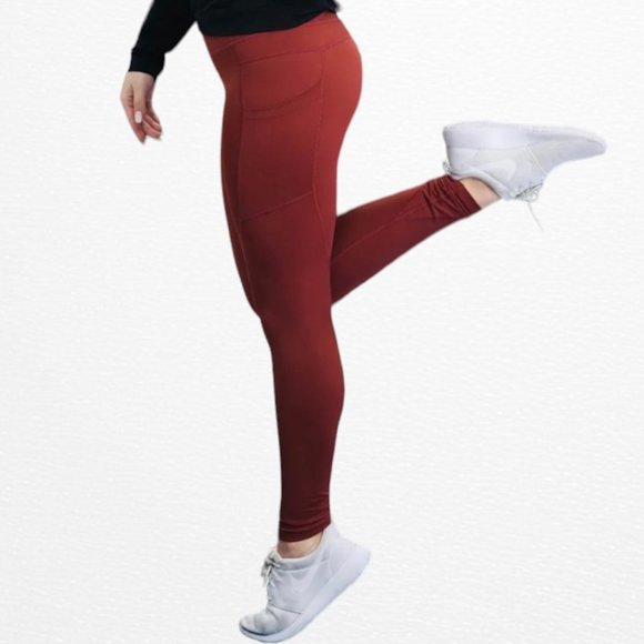 ZYIA Pants - ZYIA Burnt Rose Pocket Light n Tight 7/8 Leggings Inseam 24" Size 6-8